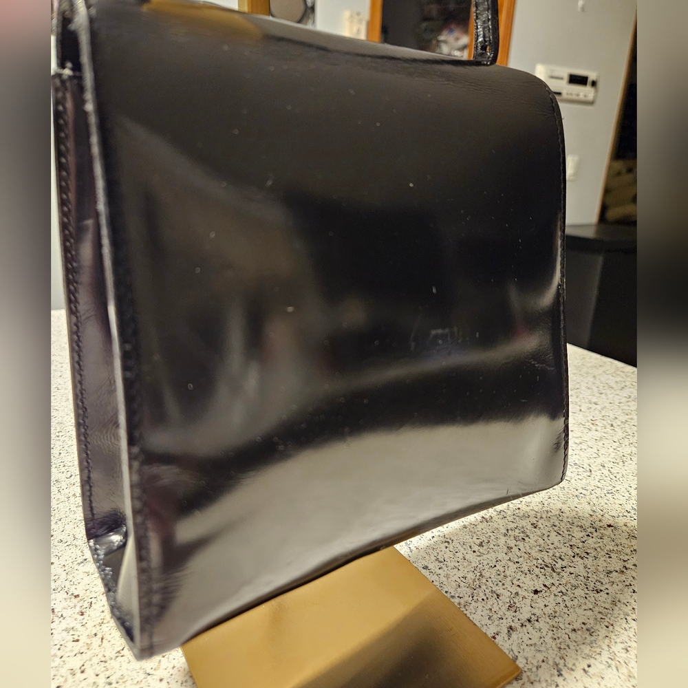 FURLA - EUC-ABSOLUTELY STUNNING Black Patent Leather Crossbody - Picture 8 of 15
